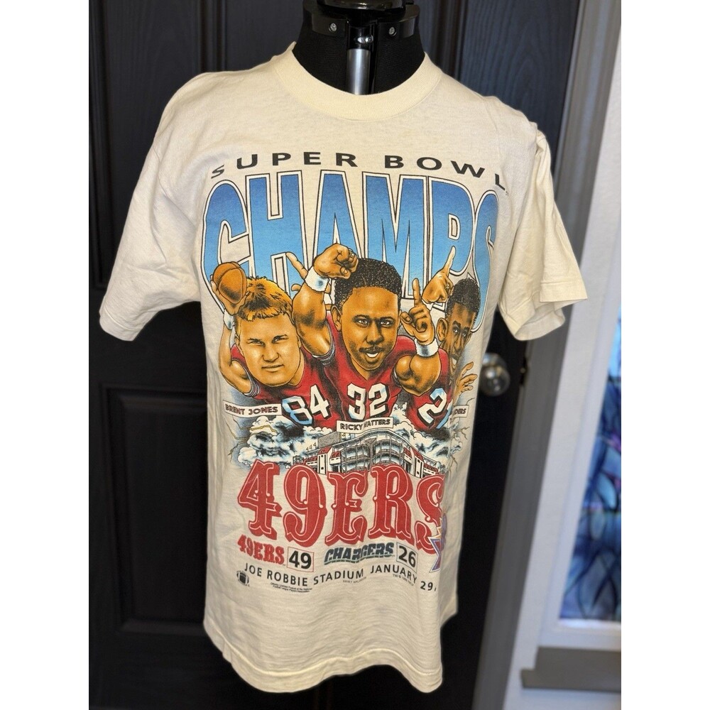 VTG 1995 Shirt Xplosion San Francisco 49ers Super Bowl Shirt Signed By 7 NFL L